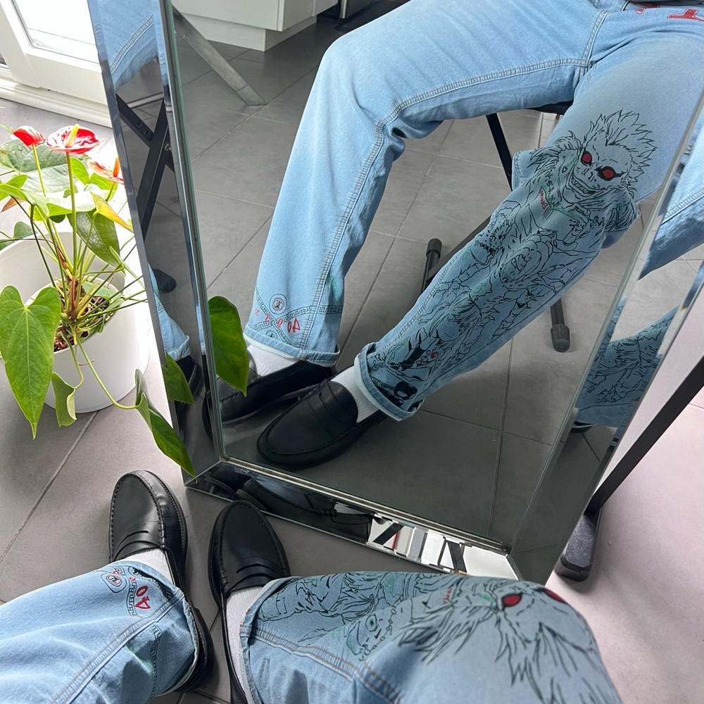 BRAND 1/1 NEW DEATH NOTE jeans handmade